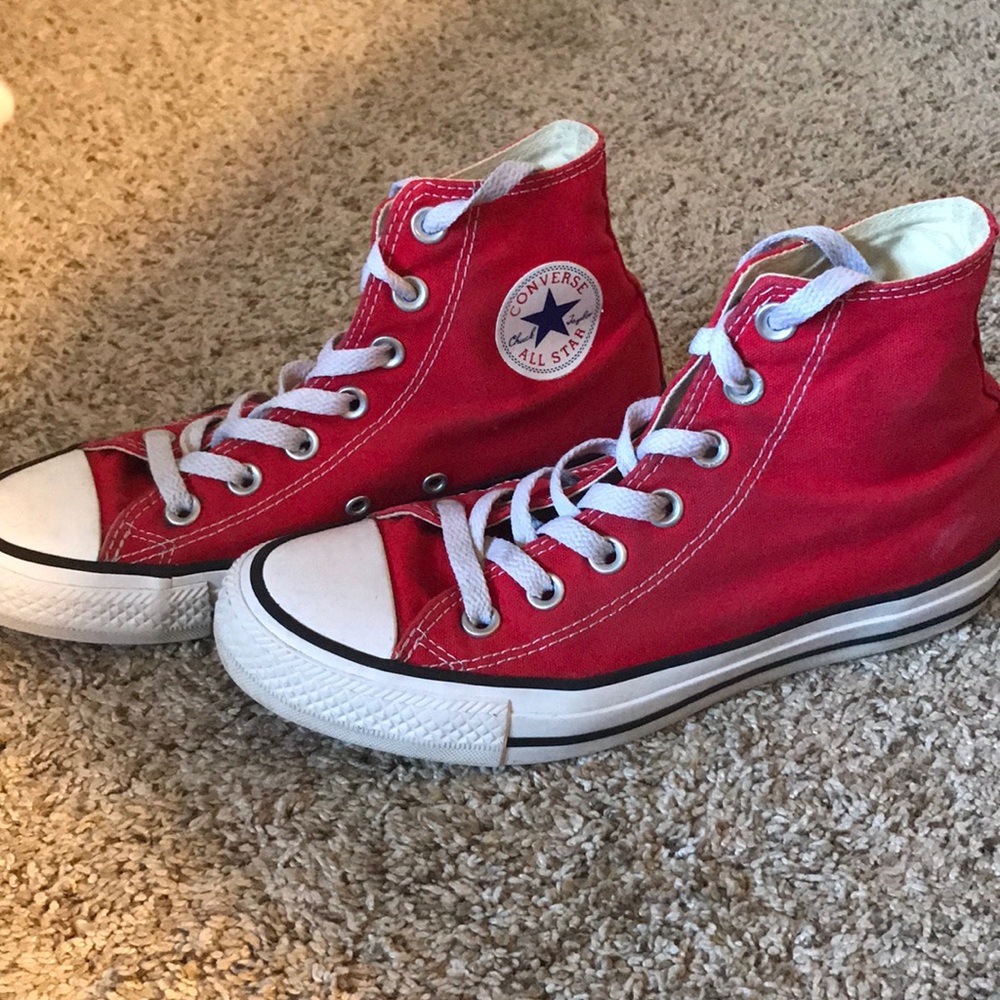 Red high top converse (women’s)
